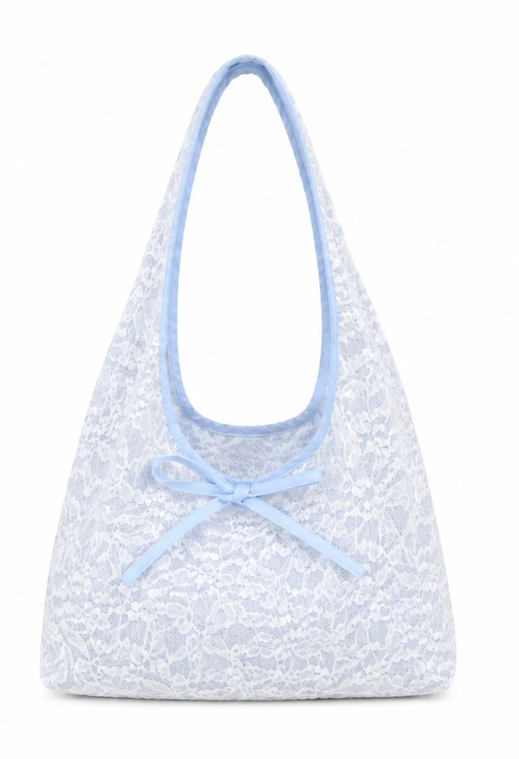 Lace Bow Shoulder Bag