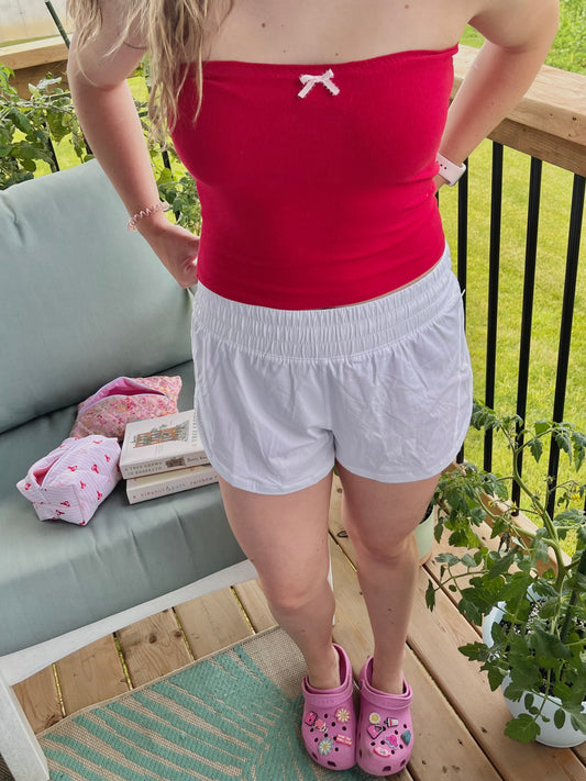 Red and Pink Bow Tube Top
